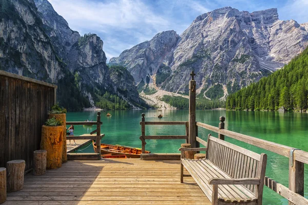 Beautiful view of Lake Braies in the province of Bolzano, South Tyrol