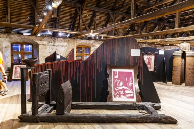 CAMPO TÜRES, ITALY 2019, 23 Temmuz: Taufers Kalesi Campo Tures. Valle Aurina Brunico yakınlarında, Güney Tyrol, İtalya