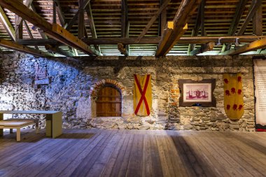 CAMPO TÜRES, ITALY 2019, 23 Temmuz: Taufers Kalesi Campo Tures. Valle Aurina Brunico yakınlarında, Güney Tyrol, İtalya
