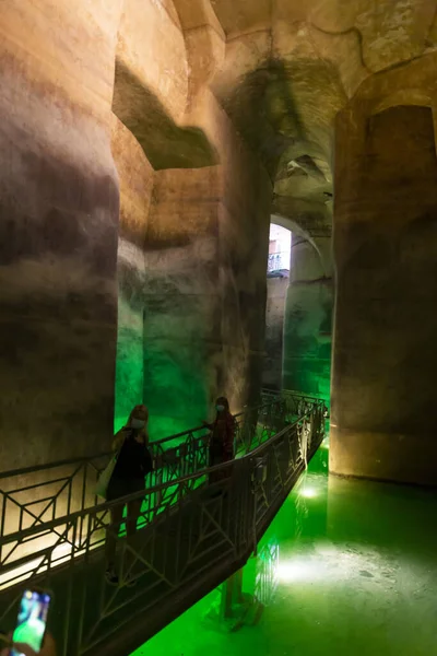 Matera Basilicata Italy August 2019 Palombaro Lungo Large Underground Water — стокове фото