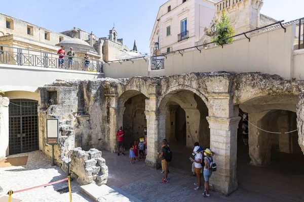 Matera Olaszország 2021 Augusztus Gyönyörű Kilátás Matera Basilicata Városa Unesco — Stock Fotó