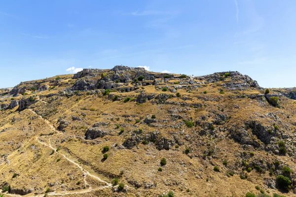 Schöne Aussicht Auf Matera Stadt Der Basilikata Unesco Weltkulturerbe — Stockfoto