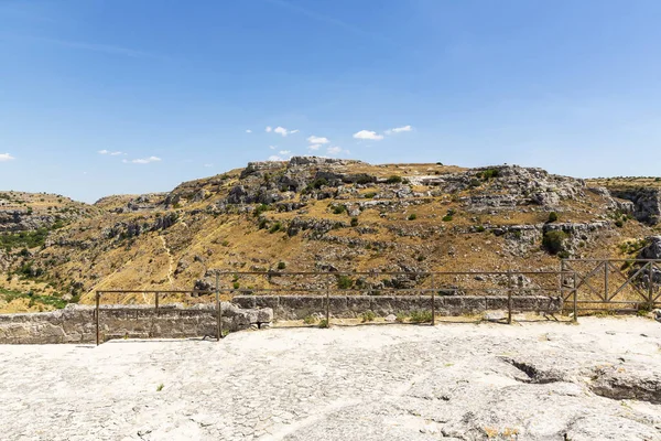 Piękny Widok Materę Miasto Basilicata Dziedzictwo Unesco — Zdjęcie stockowe