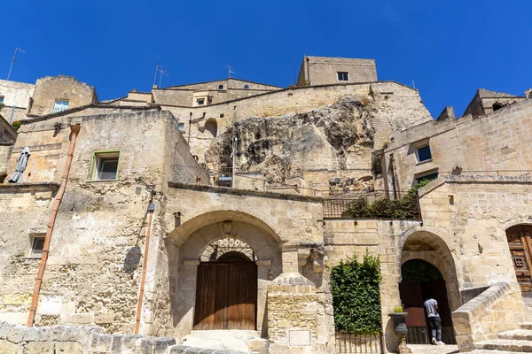 Gyönyörű Kilátás Materára Basilicata Városa Unesco Örökség — Stock Fotó