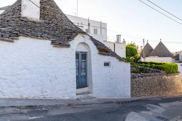 Alberobello Puglia Itália Paisagem Urbana Com Trulli Casas Originais Antigas — Fotografia de Stock
