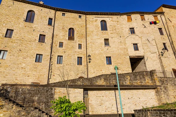 Pohled Městečko Serra San Quirico Provincii Ancona Regionu Marche — Stock fotografie