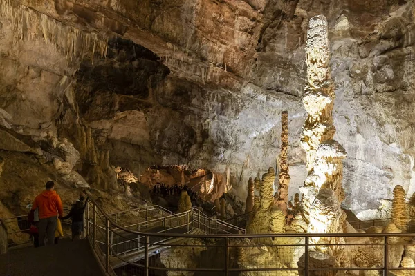 Beautiful View Frasassi Caves Grotte Frasassi Huge Karst Cave System — Foto de Stock