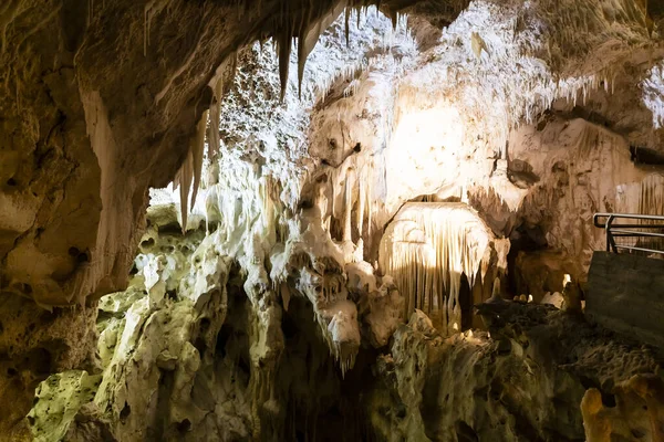 Hermosa Vista Las Cuevas Frasasassi Grotte Frasasassi Enorme Sistema Cuevas — Foto de Stock