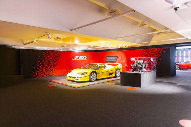 MARANELLO, İTALYA 2021, 10 Ağustos: Ferrari Müzesi Maranello, Modena, Emilia Romagna