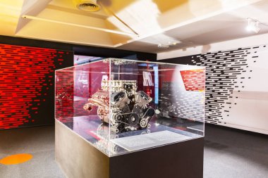 MARANELLO, İTALYA 2021, 10 Ağustos: Ferrari Müzesi Maranello, Modena, Emilia Romagna