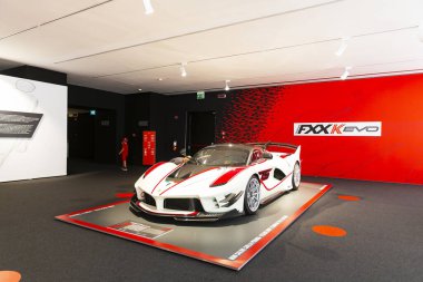 MARANELLO, İTALYA 2021, 10 Ağustos: Ferrari Müzesi Maranello, Modena, Emilia Romagna