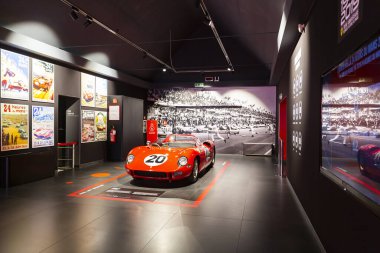MARANELLO, İTALYA 2021, 10 Ağustos: Ferrari Müzesi Maranello, Modena, Emilia Romagna