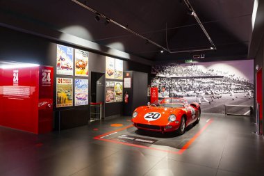 MARANELLO, İTALYA 2021, 10 Ağustos: Ferrari Müzesi Maranello, Modena, Emilia Romagna