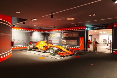 MARANELLO, İTALYA 2021, 10 Ağustos: Ferrari Müzesi Maranello, Modena, Emilia Romagna