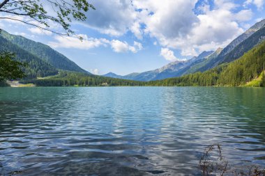 Lake antholz, a beautiful lake in South Tyrol, Italy