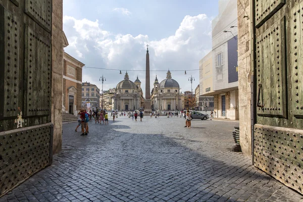 Rome Italy 2021 August Beautiful View Rome Piazza Del Popolo — Stock Photo, Image