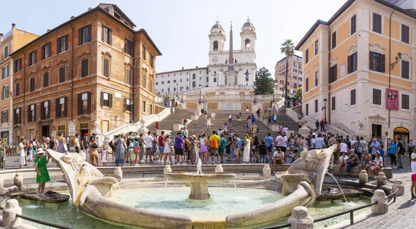 Rome Italy 2021 August Beautiful View Rome Piazza Spagna Trinit — Stock Photo, Image