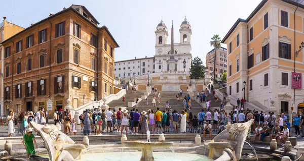 Rome Italy 2021 August Beautiful View Rome Piazza Spagna Trinit — Foto de Stock