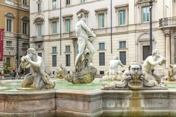 Rome Italy 2021 August Beautiful View Piazza Navona Rome Italy —  Fotos de Stock