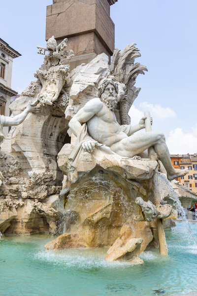 Beautiful view on Piazza Navona in Rome, Italy
