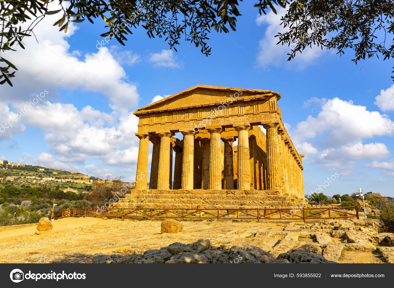 Temple Concordia Agrigento Valley Temples Archaeological Park — Stock