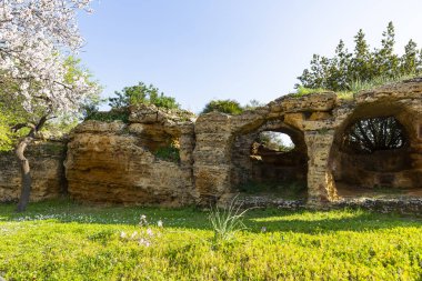 Agrigento, Sicilya 'daki Tapınaklar Vadisi' nde Bizans ve erken dönem Hıristiyan nekropolü