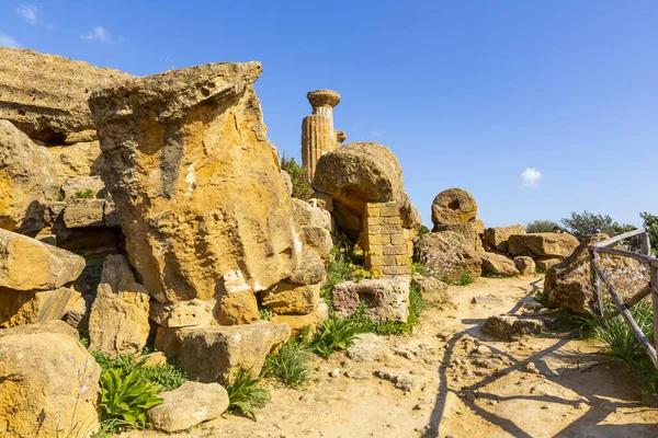 Agrigento Sicilya Daki Tapınaklar Vadisi Ndeki Herkül Tapınağı — Stok fotoğraf