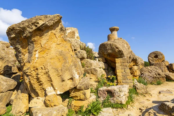 Tempel Van Hercules Vallei Van Tempels Agrigento Sicilië — Stockfoto