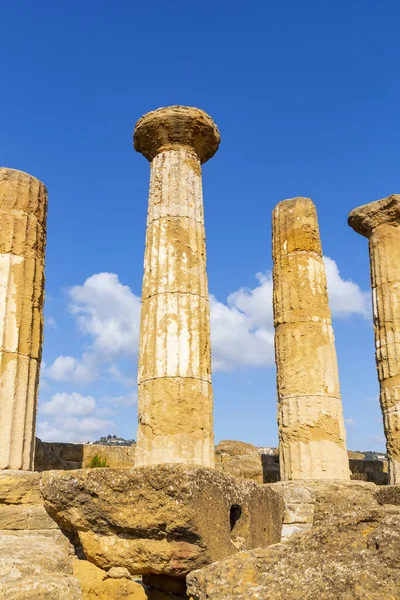 Temple Hercules Valley Temples Agrigento Sicily — Stok fotoğraf