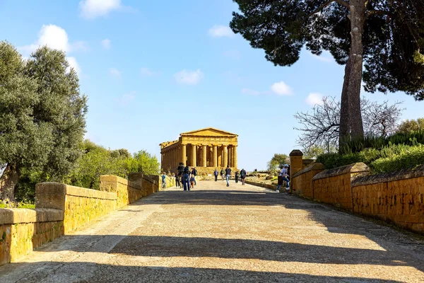 Temple Concordia Agrigento Valley Temples Archaeological Park — Stock Photo, Image