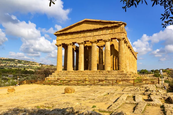 Concordia Tapınağı Agrigento Tapınaklar Vadisi Arkeoloji Parkı — Stok fotoğraf