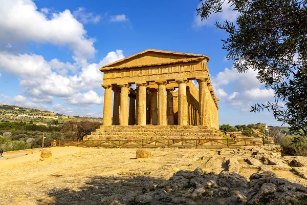 Concordia Tapınağı Agrigento Tapınaklar Vadisi Arkeoloji Parkı — Stok fotoğraf