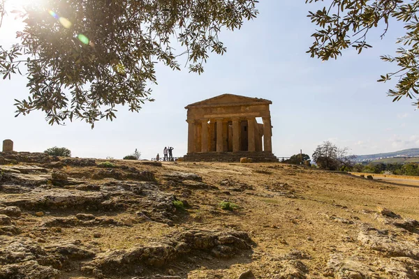 Temple Concordia Agrigento Valley Temples Archaeological Park — стокове фото