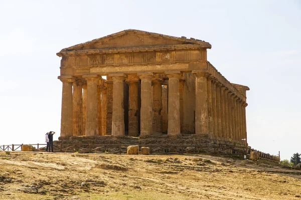 Concordia Tapınağı Agrigento Tapınaklar Vadisi Arkeoloji Parkı — Stok fotoğraf