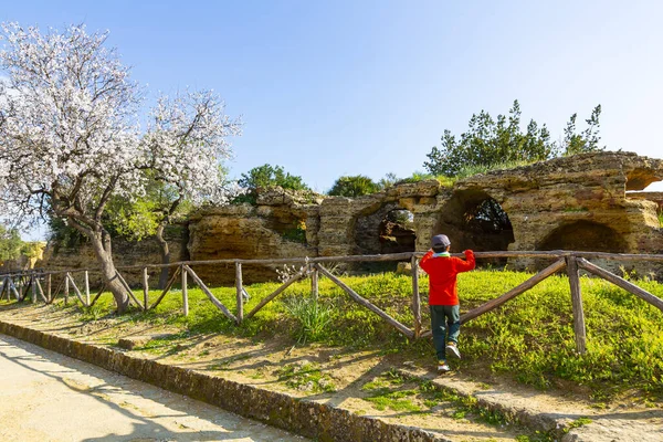 Byzantine Early Christian Necropolis Valley Temples Agrigento Sicily — Stock Photo, Image