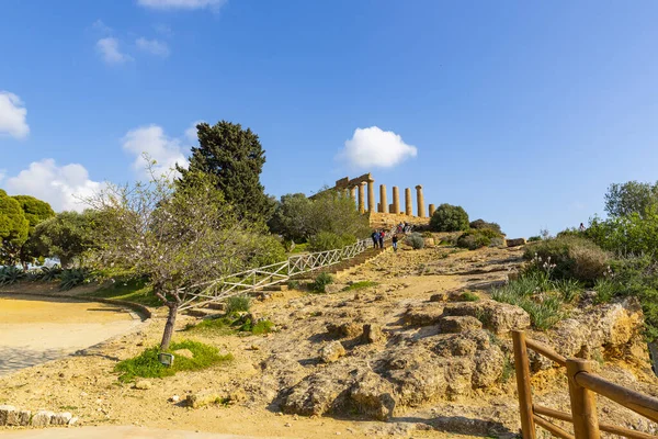 Temple Hera Lacinia Juno Valley Temples Agrigento Sicily — Stok fotoğraf