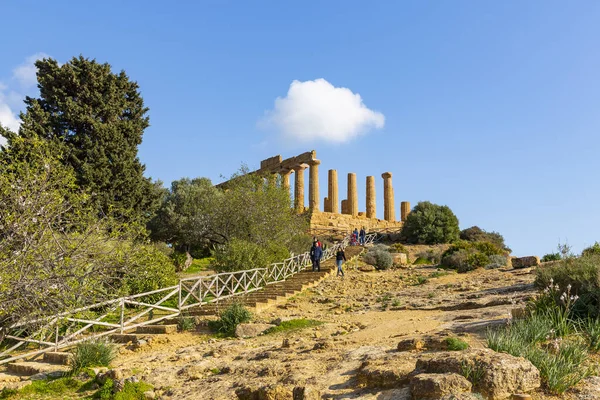 Temple Hera Lacinia Juno Valley Temples Agrigento Sicily — Stok fotoğraf