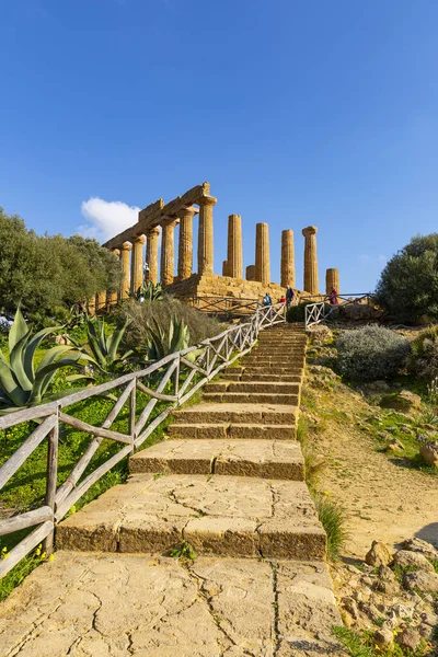 Temple Hera Lacinia Juno Valley Temples Agrigento Sicily — Stok fotoğraf