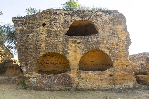 Byzantine Early Christian Necropolis Valley Temples Agrigento Sicily — Photo