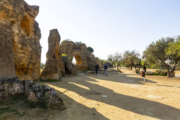 Byzantine Early Christian Necropolis Valley Temples Agrigento Sicily —  Fotos de Stock