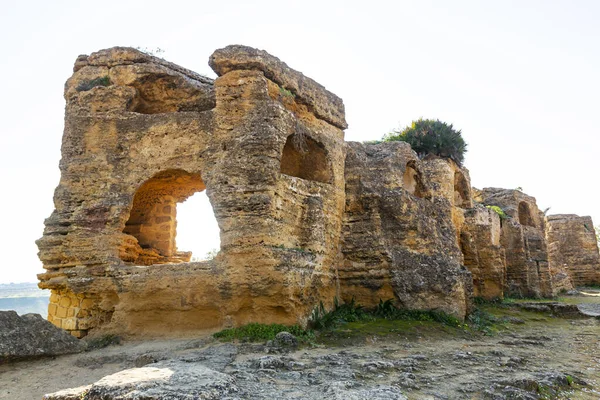 Byzantine Early Christian Necropolis Valley Temples Agrigento Sicily — 스톡 사진