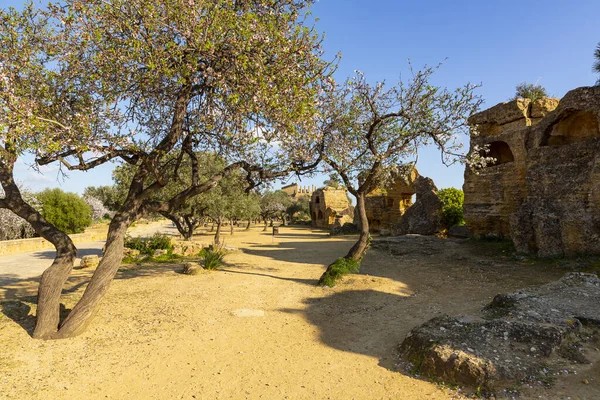 Byzantine Early Christian Necropolis Valley Temples Agrigento Sicily — Stock Photo, Image