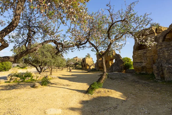 Byzantine Early Christian Necropolis Valley Temples Agrigento Sicily — Foto de Stock