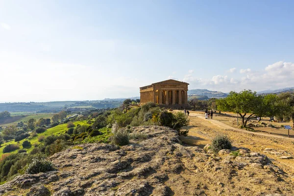 Concordia Tapınağı Agrigento Tapınaklar Vadisi Arkeoloji Parkı — Stok fotoğraf