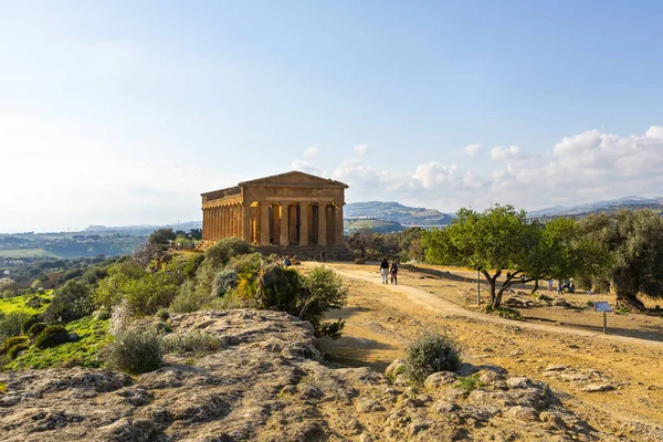 Concordia Tapınağı Agrigento Tapınaklar Vadisi Arkeoloji Parkı — Stok fotoğraf