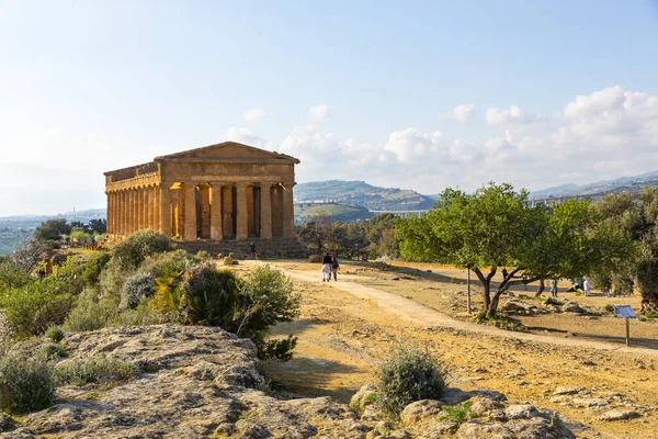 Concordia Tapınağı Agrigento Tapınaklar Vadisi Arkeoloji Parkı — Stok fotoğraf