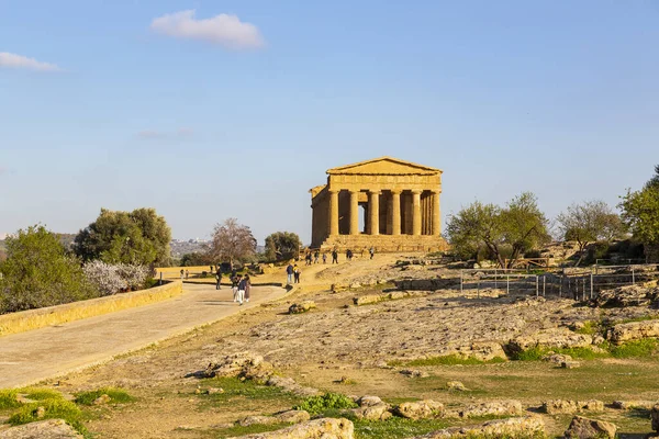 Temple Concordia Agrigento Valley Temples Archaeological Park — Fotografia de Stock