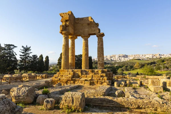 Agrigento Archaeological Park Valley Temples Sanctuary Chthonic Divinities Temple Dioscuri — Stockfoto