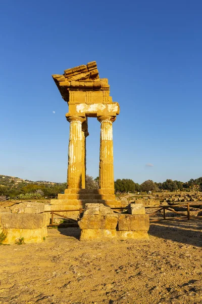 Agrigento Archaeological Park Valley Temples Sanctuary Chthonic Divinities Temple Dioscuri — Stock Photo, Image