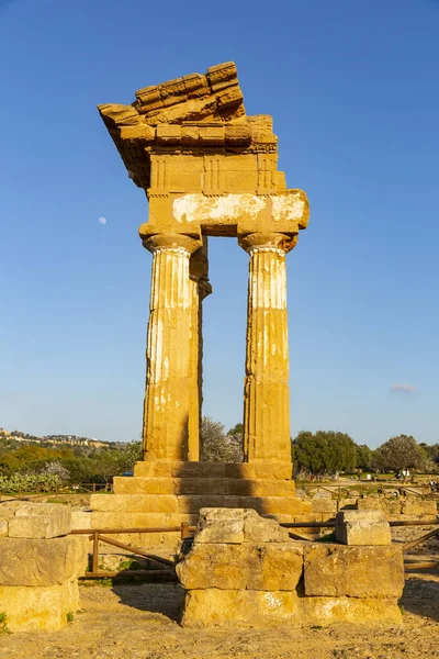 Agrigento Archaeological Park Valley Temples Sanctuary Chthonic Divinities Temple Dioscuri — Stock Photo, Image